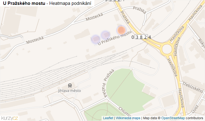 Mapa U Pražského mostu - Firmy v ulici.