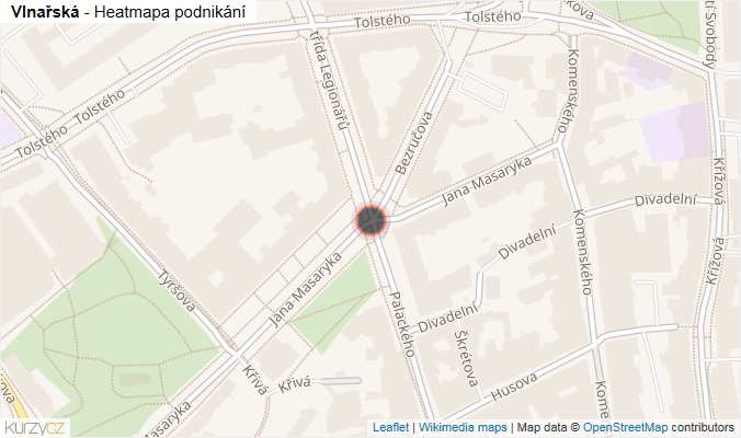 Mapa Vlnařská - Firmy v ulici.