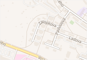 Zátopkova v obci Jihlava - mapa ulice