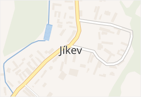 Jíkev v obci Jíkev - mapa části obce