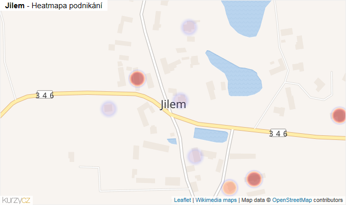 Mapa Jilem - Firmy v části obce.