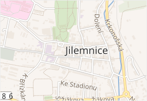 Haklova v obci Jilemnice - mapa ulice