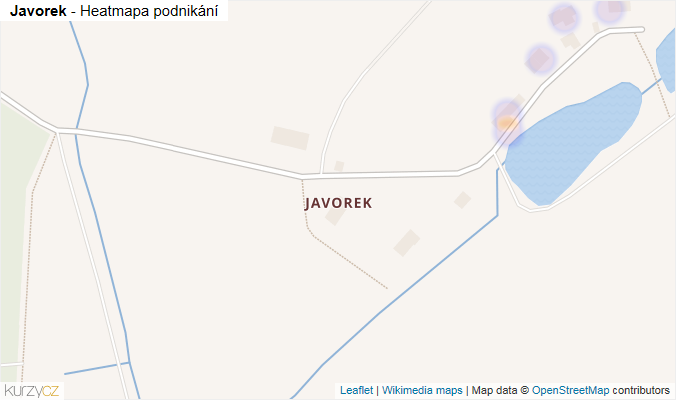 Mapa Javorek - Firmy v části obce.