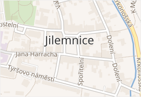 Jilemnice v obci Jilemnice - mapa části obce