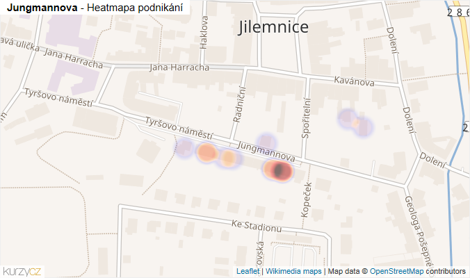 Mapa Jungmannova - Firmy v ulici.
