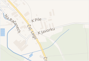 K Javorku v obci Jilemnice - mapa ulice