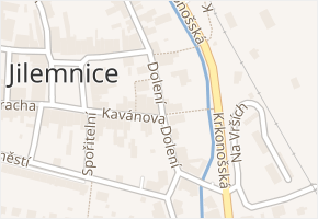Kavánova v obci Jilemnice - mapa ulice