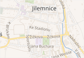Ke Stadionu v obci Jilemnice - mapa ulice