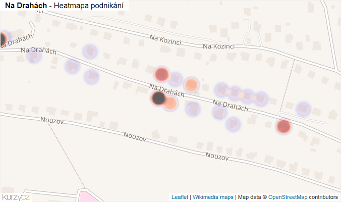 Mapa Na Drahách - Firmy v ulici.