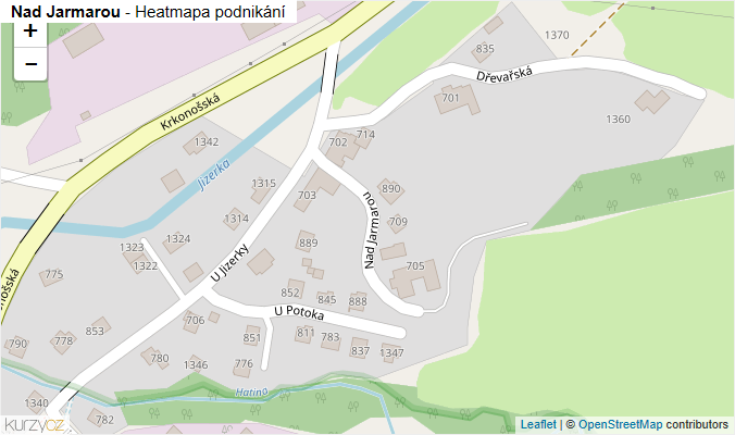 Mapa Nad Jarmarou - Firmy v ulici.