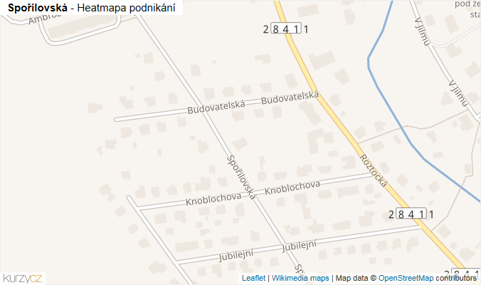 Mapa Spořilovská - Firmy v ulici.
