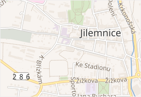 Tyršovo náměstí v obci Jilemnice - mapa ulice