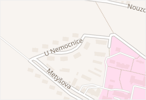 U Nemocnice v obci Jilemnice - mapa ulice