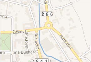 Žižkova v obci Jilemnice - mapa ulice