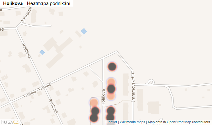 Mapa Holíkova - Firmy v ulici.