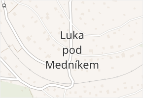Luka pod Medníkem v obci Jílové u Prahy - mapa části obce