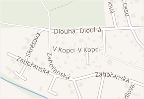 V Kopci v obci Jílové u Prahy - mapa ulice