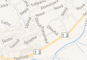 Jeselská v obci Jílové - mapa ulice