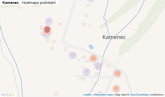 Mapa Kamenec - Firmy v části obce.