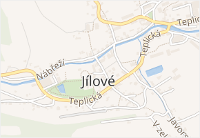 Mírové nám. v obci Jílové - mapa ulice