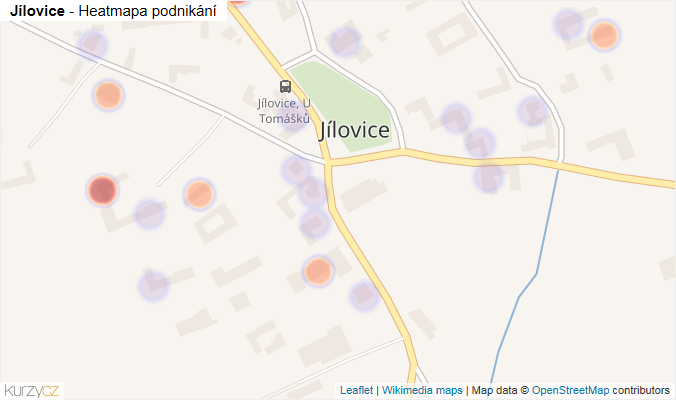 Mapa Jílovice - Firmy v části obce.