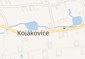 Kojákovice v obci Jílovice - mapa části obce