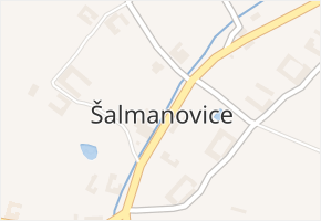 Šalmanovice v obci Jílovice - mapa části obce