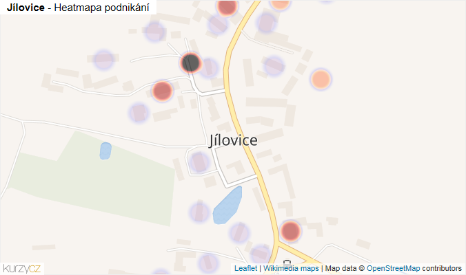 Mapa Jílovice - Firmy v části obce.