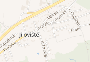 Hasičská v obci Jíloviště - mapa ulice