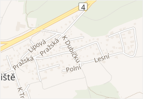 K Dubíčku v obci Jíloviště - mapa ulice