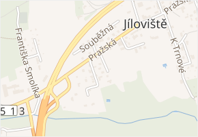 K Vodárně v obci Jíloviště - mapa ulice
