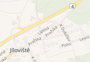 Lipová v obci Jíloviště - mapa ulice