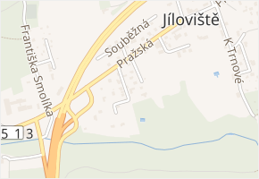 Lomená v obci Jíloviště - mapa ulice