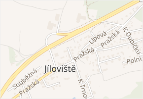 Na Blatech v obci Jíloviště - mapa ulice
