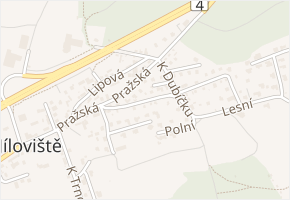 Zahradní v obci Jíloviště - mapa ulice