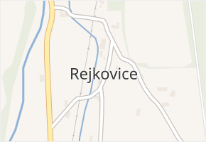 Rejkovice v obci Jince - mapa části obce