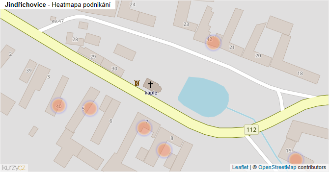 Jindřichovice - mapa podnikání