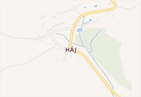 Háj v obci Jindřichovice - mapa části obce