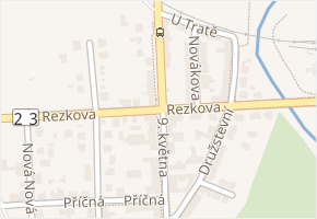 9. května v obci Jindřichův Hradec - mapa ulice