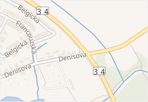 Denisova v obci Jindřichův Hradec - mapa ulice