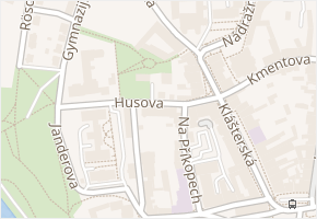 Husova v obci Jindřichův Hradec - mapa ulice