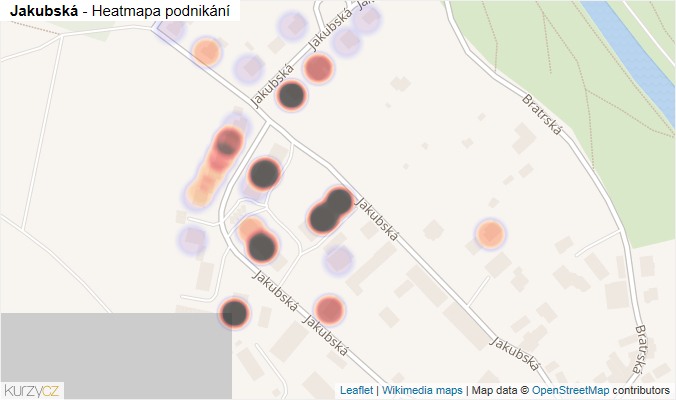 Mapa Jakubská - Firmy v ulici.