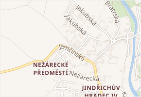 Jemčinská v obci Jindřichův Hradec - mapa ulice