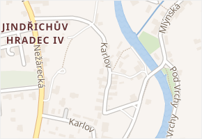 Karlov v obci Jindřichův Hradec - mapa ulice