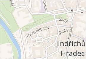 Na hradbách v obci Jindřichův Hradec - mapa ulice