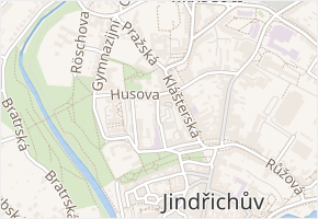 Na příkopech v obci Jindřichův Hradec - mapa ulice