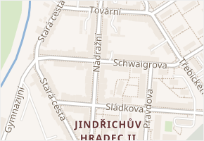 Nádražní v obci Jindřichův Hradec - mapa ulice