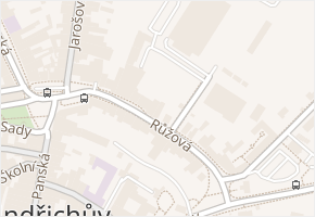 Růžová v obci Jindřichův Hradec - mapa ulice