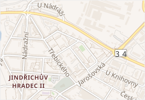 sídliště U Nádraží v obci Jindřichův Hradec - mapa ulice