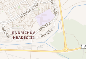sídliště Vajgar v obci Jindřichův Hradec - mapa ulice